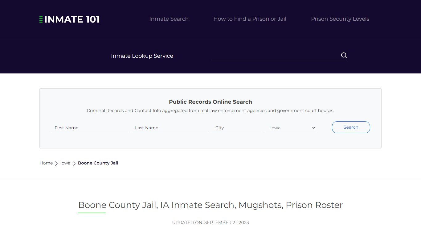 Boone County Jail, IA Inmate Search, Mugshots, Prison Roster